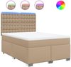 vidaXL Boxspringbett Matratze Cappuccino-Braun 160x200 cm Kunstleder 3293031 Bild 2