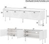 Modernes TV-Lowboard 180cm mit Stauraum, matte Oberfläche & Kabelmanagement – minimalistisches Design für Wohnzimmer, Schlafzimmer oder Flur Bild 5