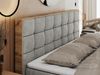 Boxspringbett mit Kopfteil und Topper, Polsterbett - ALBERO 1 - 180 x 200 cm - Hellgrau Stoff - H3 Bild 4