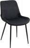4er Set Esszimmerstühle WIKIL Samt - 80x51x60cm, schwarz, Samt Metall matt schwarz Gestell Stühle Esszimmerstühle Stuhl Esszimmer Esstisch Stühle Küchenstuhl Bild 2