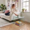 Beistelltisch Varlofrek Glas 50 x 50 x 50 cm Transparent [en. casa] Bild 3