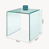 Beistelltisch Varlofrek Glas 50 x 50 x 50 cm Transparent [en. casa] Bild 2