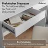 Bellamio 'Toce' Schreibtisch mit 2 Schubladen, weiß, 75x53x110 cm, Bürotisch mit Stauraum, schmaler Arbeitstisch Bild 4