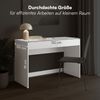 Bellamio 'Toce' Schreibtisch mit 2 Schubladen, weiß, 75x53x110 cm, Bürotisch mit Stauraum, schmaler Arbeitstisch Bild 5