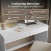 Bellamio 'Toce' Schreibtisch mit 2 Schubladen, weiß, 75x53x110 cm, Bürotisch mit Stauraum, schmaler Arbeitstisch Bild 3