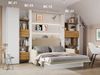 MEBLINI Schrank für Schrankbett Bed Concept - Hochschrank mit Regalen, Fächern und Schublade - BC-23 - Grau/Graphit Bild 2