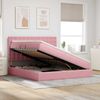 vidaXL Aufbewahrungsbett mit Matratze Rosa 160 x 200 cm Samt 3372164 Bild 4