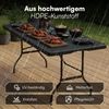 STEELSØN 'Zennar' Gartentisch für 8 Personen, zusammenklappbar, Rattanoptik schwarz, 180x70x74 cm, wetterfest, Klapptisch inkl. Tragegriff Bild 3