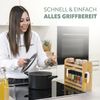 ausziehbares Gewürzregal mit 2 Etagen aus Bambus 29 x 10 x 24,5 cm Bild 5