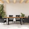 vidaXL Gartentisch mit Holzplatte Schwarz 190x80x75 cm Poly Rattan 365600 Bild 3
