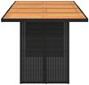 vidaXL Gartentisch mit Holzplatte Schwarz 190x80x75 cm Poly Rattan 365600 Bild 5
