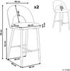 Barstuhl Samtstoff schwarz 2er Set FALTON Bild 2