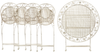 Beliani 'Bivio' Gartentisch-Set, Metall cremeweiß, 90x90x74 cm Bild 4