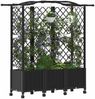 vidaXL Hochbeet mit Rankgitter und Dach Schwarz 163 x 40 x 144 cm PP 3423109 Bild 3