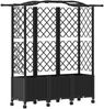 vidaXL Hochbeet mit Rankgitter und Dach Schwarz 163 x 40 x 144 cm PP 3423109 Bild 2