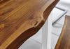 Esstisch Baumkante massiv Akazie cognac 180 x 90 weiß Esra 141097063 Bild 5