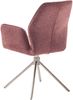 2er Set Sesselstuhl Greyton, 180° drehbar - Himbeer / Edelstahl Bild 3
