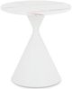 IDIMEX Couchtisch ISOMA, runder Beistelltisch Ø50cm Holzoptik & Metallgestell modern Weiß Bild 2