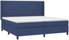 vidaXL Boxspringbett mit Matratze & LED Stoff Blau 200x200 cm, Härtegrad: H2 [3138187] Bild 4