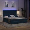 vidaXL Bett mit LED-Lichtleisten Dunkelblau 180 x 200 cm Samt 3372885 Bild 5