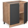Küchenunterschrank Fame-Line Anthrazit-Gold 80 cm mit Regal, AP Marmor Vicco Bild 4