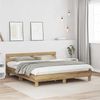 vidaXL Bettrahmen Artisan-Eiche 203 x 185 x 70 cm Holzwerkstoff 3385626 Bild 3