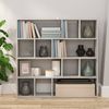 vidaXL Bücherregal/Raumteiler Betongrau 105x24x102 cm 823249 Bild 3