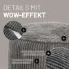 Lumaland Pouf Sitzhocker Cord Ablage kompakt 25x45 cm, pflegeleicht, Indoor Relaxen Bild 4