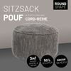 Lumaland Pouf Sitzhocker Cord Ablage kompakt 25x45 cm, pflegeleicht, Indoor Relaxen Bild 2