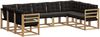 vidaXL Outdoor-Sofagarnitur mit Kissen 9 pcs Weiß und Schwarz 3389850 Bild 2