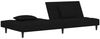 vidaXL Schlafsofa 2-Sitzer mit 2 Kissen Schwarz Samt 375812 Bild 5