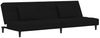 vidaXL Schlafsofa 2-Sitzer mit 2 Kissen Schwarz Samt 375812 Bild 2
