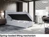 MEBLINI Boxspringbett KARIM 80x200 cm mit Bettkasten - H3/Hellgrau Samt Gepolstert Einzelbett mit Topper & Taschenfederkern-Matratze - 80x200 Links Bild 3