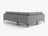 Micadoni Ecksofa Bemy 4-Sitzer Links Strukturierter Stoff Grau Bild 3