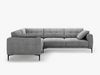 Micadoni Ecksofa Bemy 4-Sitzer Links Strukturierter Stoff Grau Bild 2