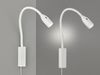 2er SET LED Bettlampen Weiß mit Kabel & Stecker, Gestensteuerung, Breite 4cm Bild 3