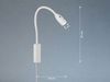 2er SET LED Bettlampen Weiß mit Kabel & Stecker, Gestensteuerung, Breite 4cm Bild 4