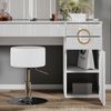 Schminktisch Adela Weiß 115 cm mit LED Beleuchtung und Hocker Vicco Bild 5