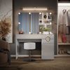 Schminktisch Adela Weiß 115 cm mit LED Beleuchtung und Hocker Vicco Bild 4
