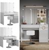 Schminktisch Adela Weiß 115 cm mit LED Beleuchtung und Hocker Vicco Bild 2