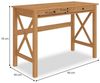 IDIMEX Schreibtisch ADRIAN, Bürotisch mit 2 Schubladen aus Massivholz, Computertisch Landhaus Bild 3