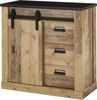 Home affaire Kommode SHERWOOD, Holz Dekor, mit Scheunentorbeschlag und Apothekergriffen, Breite 92 cm Bild 2
