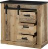 Home affaire Kommode SHERWOOD, Holz Dekor, mit Scheunentorbeschlag und Apothekergriffen, Breite 92 cm Bild 4