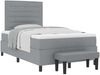 vidaXL Boxspringbett mit Kopfteil Hellgrau 120 x 190 cm Stoff 3343974 Bild 2