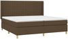 vidaXL Boxspringbett mit Matratze Dunkelbraun 200x200 cm Stoff, Härtegrad: H2 [3132180] Bild 3