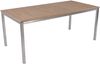 Garten-Sitzgruppe PAUL 6-tlg. Tisch + 1x Bank + 3x Hochlehner Braun Teak Schwarz Edelstahl | Gartenmöbel-Set Gartengarnitur Garten-Essgruppe mit Stühlen und Esstisch Bild 2