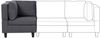 Ecksessel Leinenoptik dunkelgrau UNSTAD Bild 3