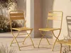 Vente-unique - MIRMANDE Garden dining set Metall Gelb - B 52,5 cm x H 87 cm x L 43 cm Bild 1