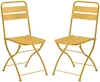 Vente-unique - MIRMANDE Garden dining set Metall Gelb - B 52,5 cm x H 87 cm x L 43 cm Bild 2