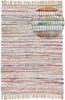 carpetfine 'Kelim Chindi' Teppich, Wendeteppich, rechteckig, Höhe: 6 mm, handgewebt, mit Fransen, Taupe, 80 x 150 cm Bild 2